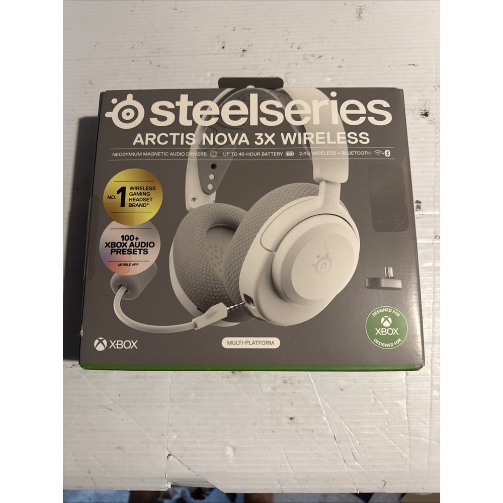 New SteelSeries Arctis Nova 3x Over Ear Gaming Headset White 61690 Brand New